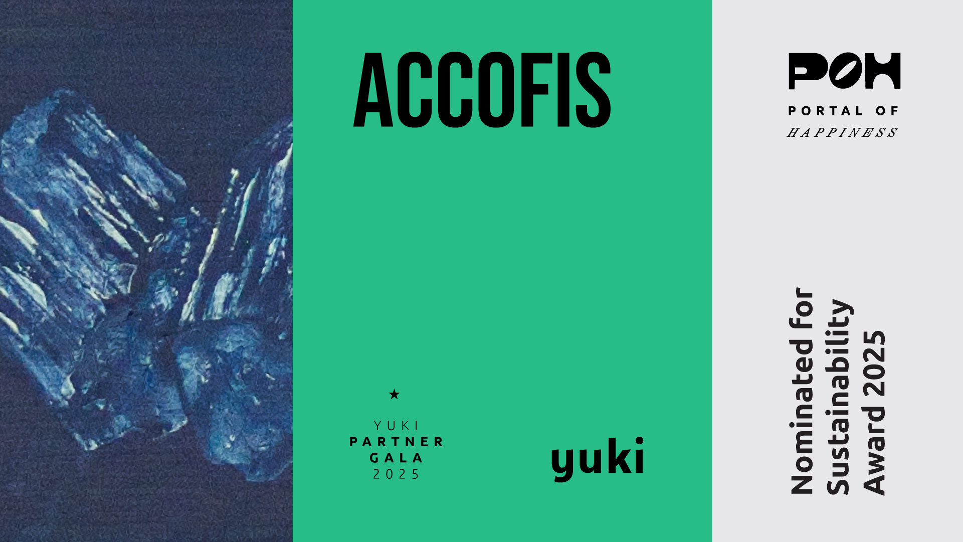 Accofis wederom genomineerd voor de Yuki Duurzaamheidsaward